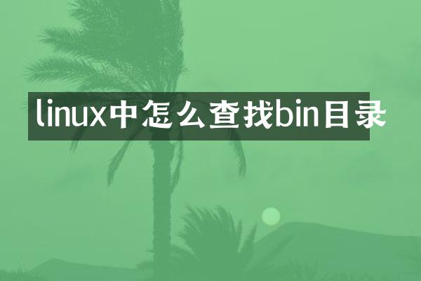 linux中怎么查找bin目录