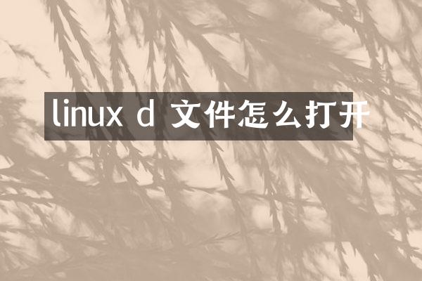 linux d 文件怎么打开