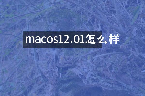 macos12.01怎么样