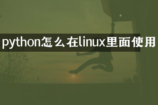 python怎么在linux里面使用