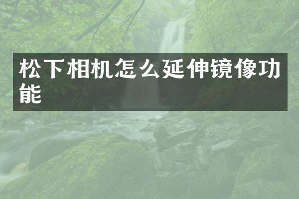 松下相机怎么延伸镜像功能