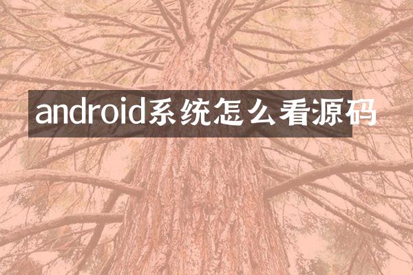android系统怎么看源码