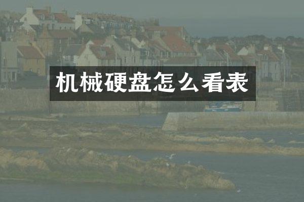 机械硬盘怎么看表