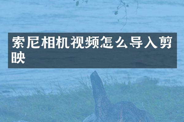 索尼相机视频怎么导入剪映
