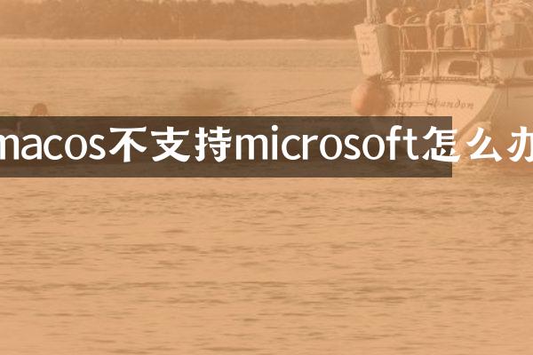 macos不支持microsoft怎么办