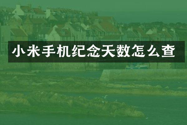 小米手机纪念天数怎么查