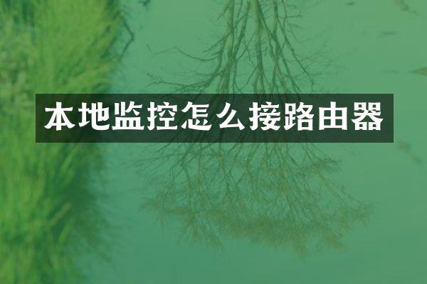本地监控怎么接路由器