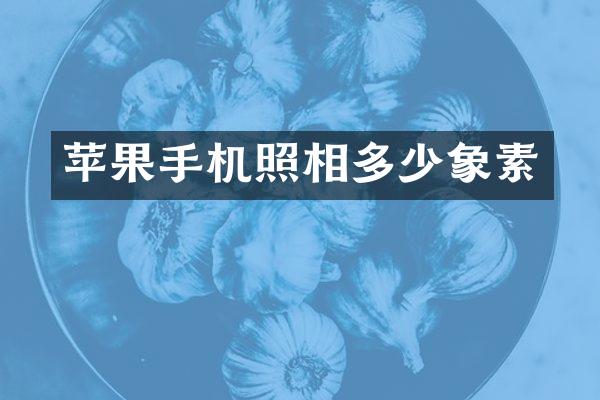 苹果手机照相多少象素