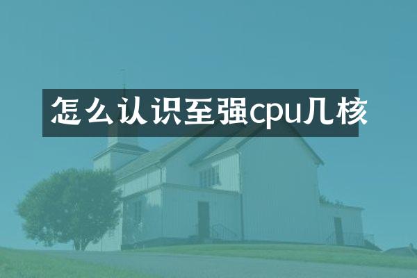 怎么认识至强cpu几核