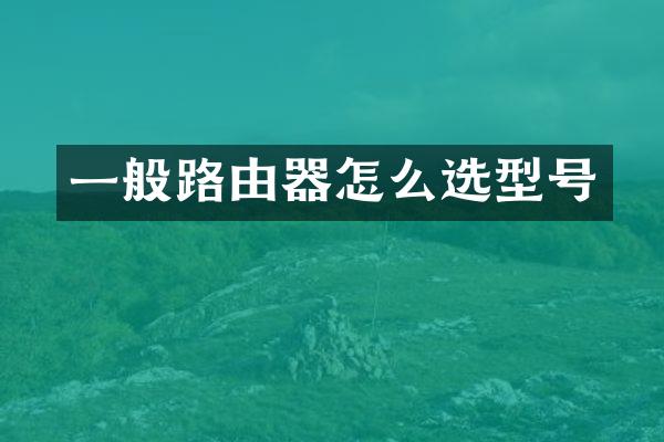 一般路由器怎么选型号