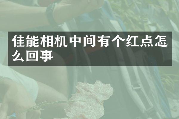 佳能相机中间有个红点怎么回事