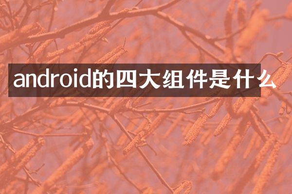 android的四大组件是什么