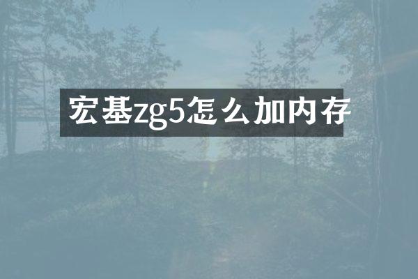 宏基zg5怎么加内存