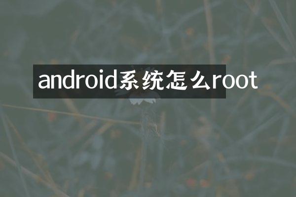android系统怎么root