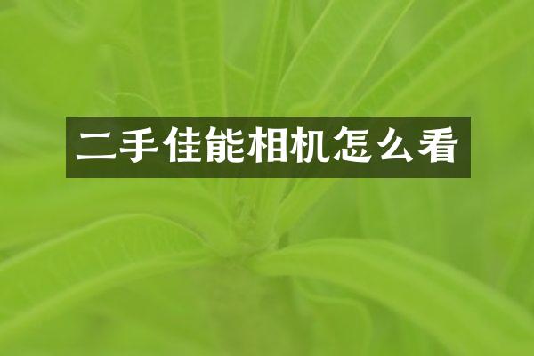 二手佳能相机怎么看