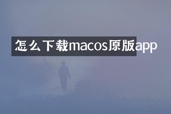 怎么下载macos原版app