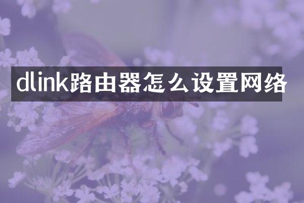 dlink路由器怎么设置网络