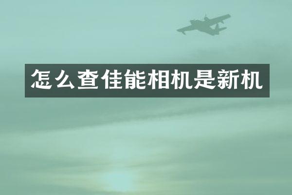 怎么查佳能相机是新机