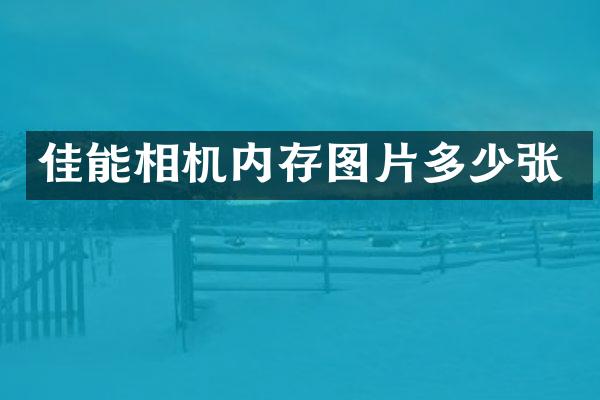 佳能相机内存图片多少张