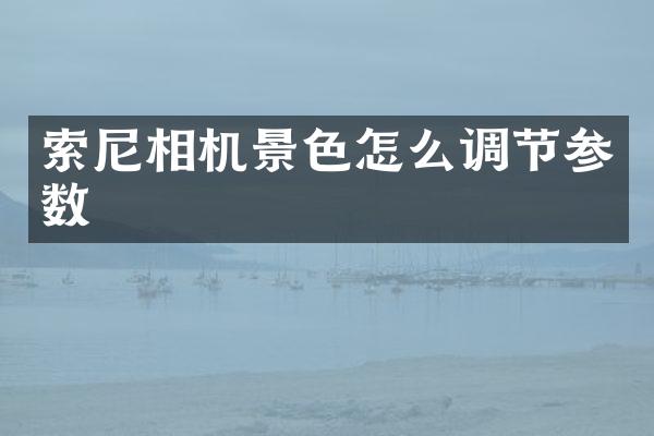 相机景色怎么调节参数