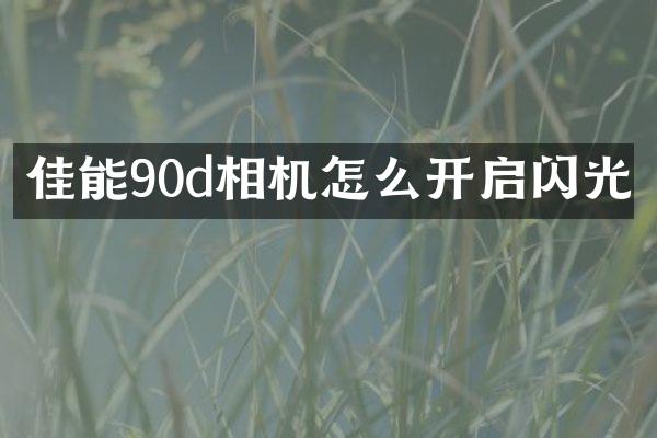 佳能90d相机怎么开启闪光