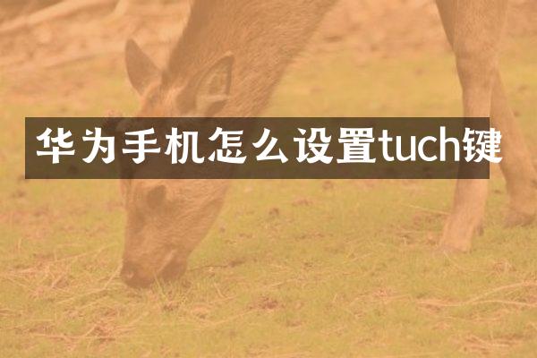 华为手机怎么设置tuch键
