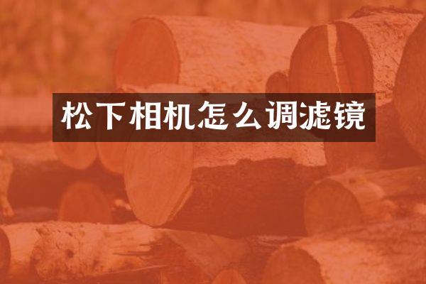 松下相机怎么调滤镜