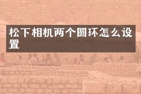 松下相机两个圆环怎么设置