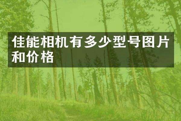 佳能相机有多少型号图片和价格