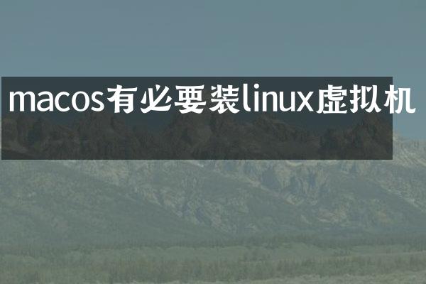macos有必要装linux虚拟机吗