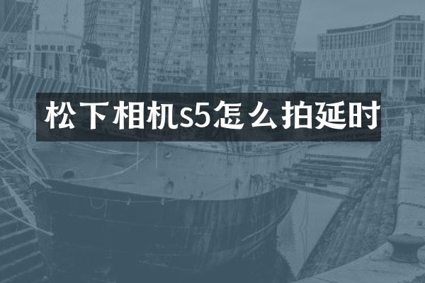 松下相机s5怎么拍延时
