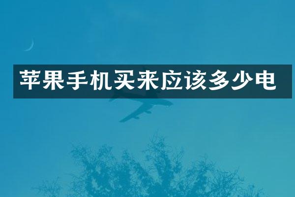苹果手机买来应该多少电