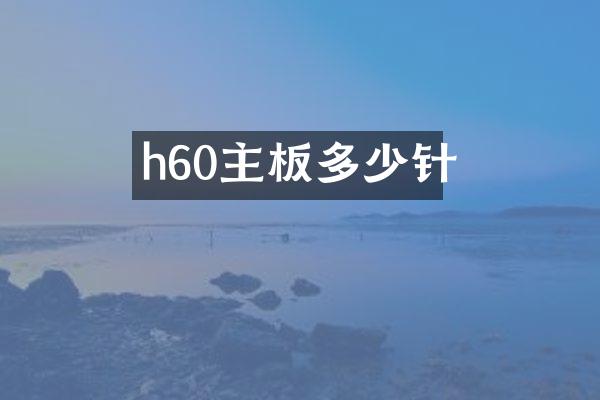 h60主板多少针