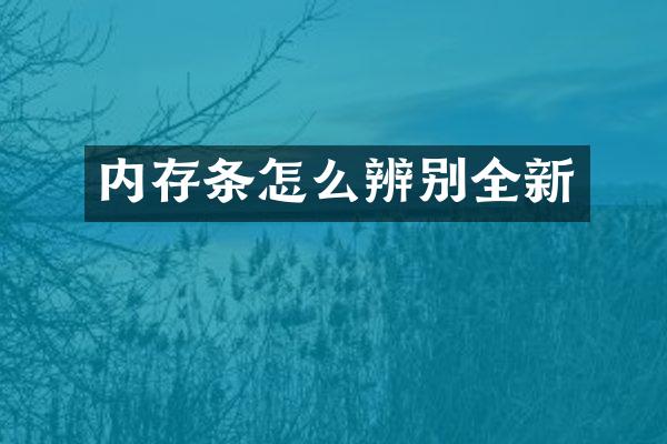 内存条怎么辨别全新