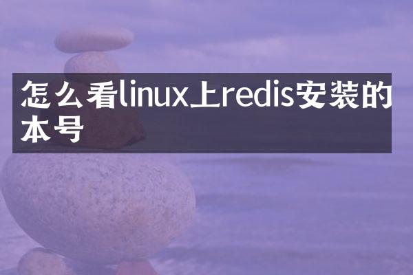 怎么看linux上redis安装的版本号