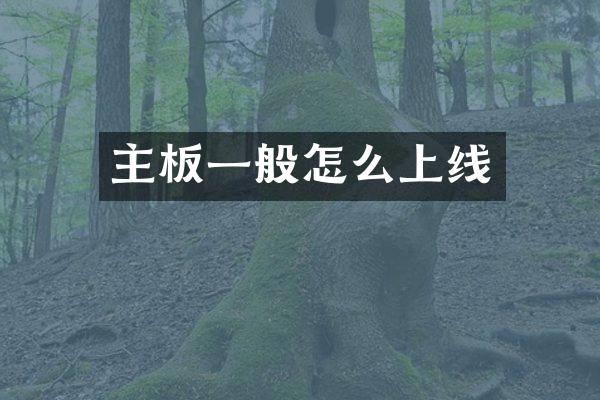 主板一般怎么上线
