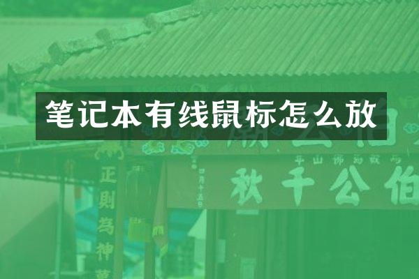 笔记本有线鼠标怎么放