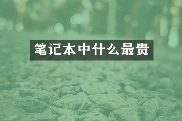 笔记本中什么最贵