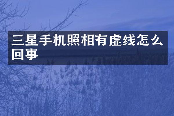 三星手机照相有虚线怎么回事