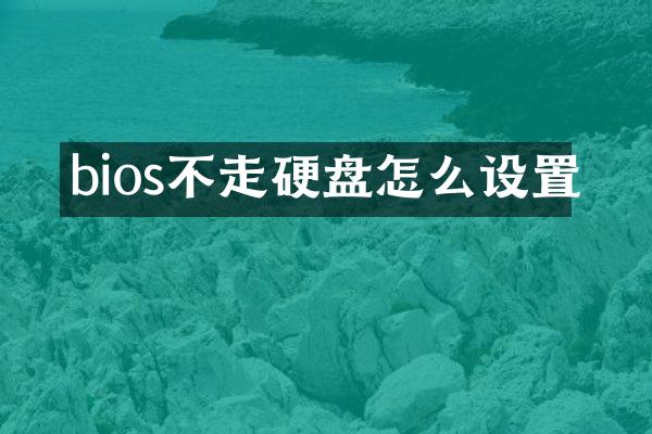 bios不走硬盘怎么设置