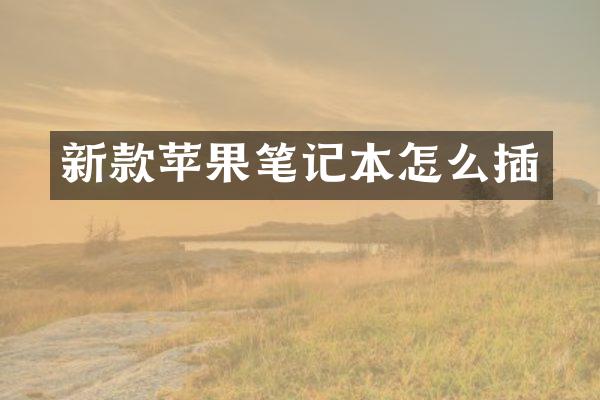 新款苹果笔记本怎么插