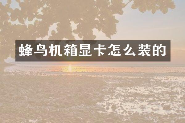 蜂鸟机箱显卡怎么装的