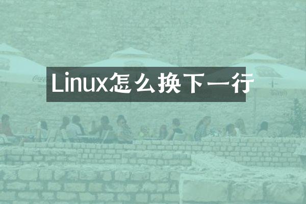 Linux怎么换下一行