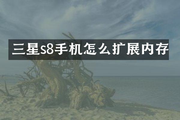 三星s8手机怎么扩展内存