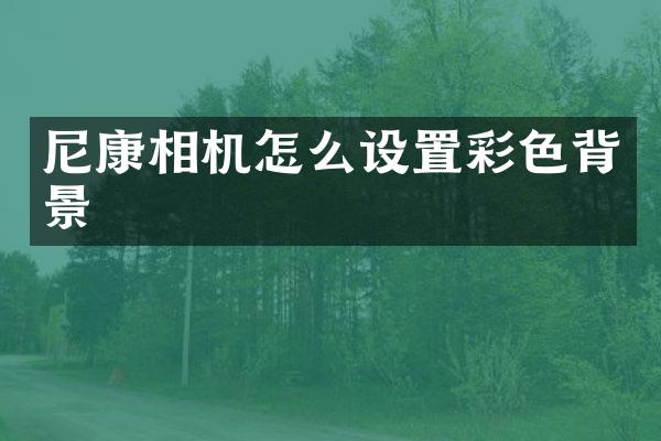 尼康相机怎么设置彩色背景