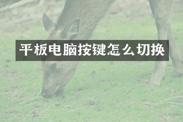 平板电脑按键怎么切换
