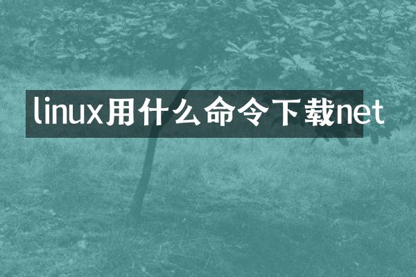 linux用什么命令下载net