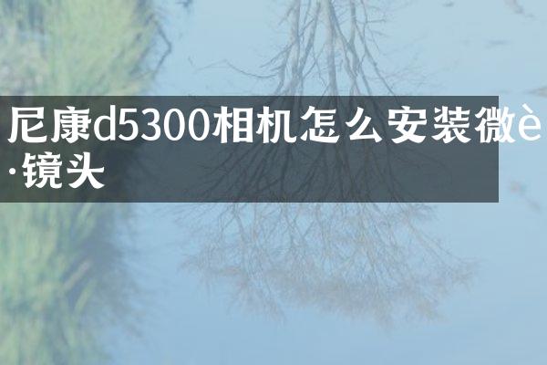 尼康d5300相机怎么安装微距镜头
