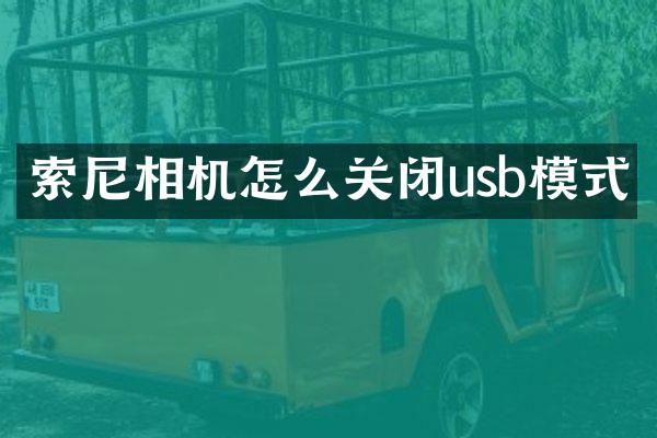 索尼相机怎么关闭usb模式