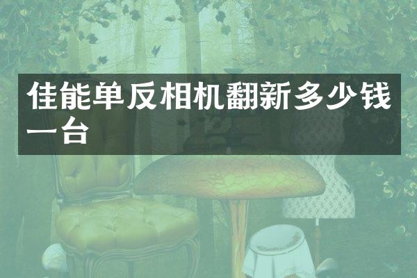 佳能单反相机翻新多少钱一台